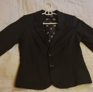 H&M black blazer with bow designs